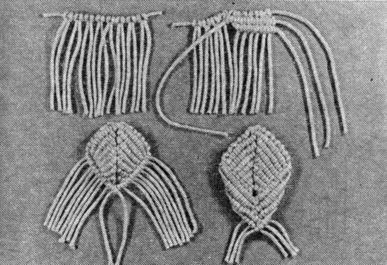 Листики в технике макраме