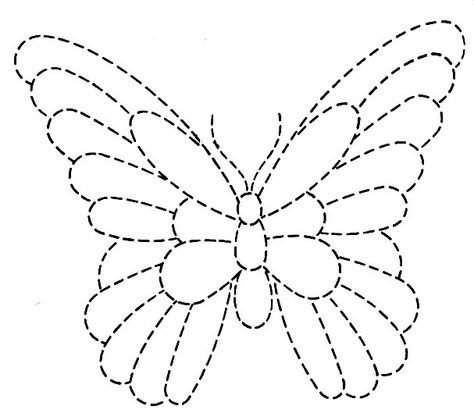 Трафарет бабочки для вышивки