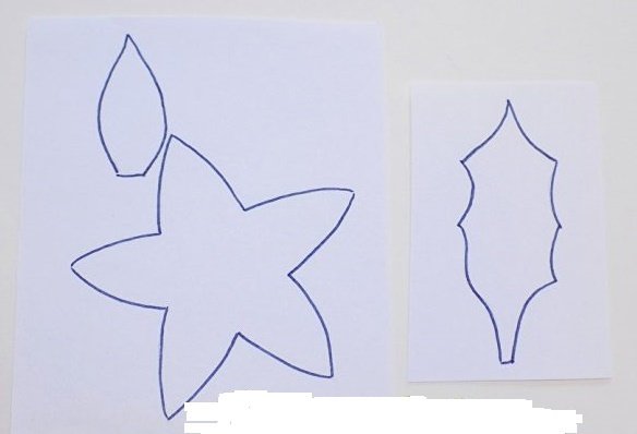 Шаблон Рождественского цветка из фетра