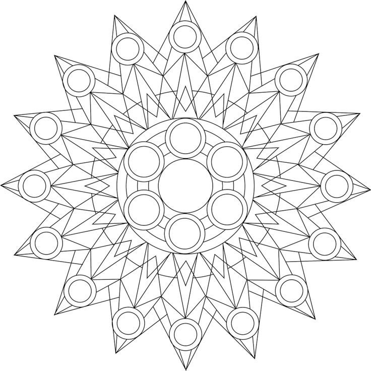 Раскраска Мандала для детей