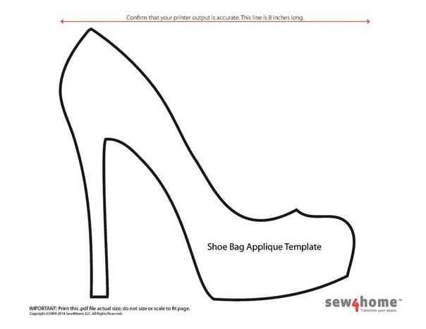 Трафарет туфли на каблуке