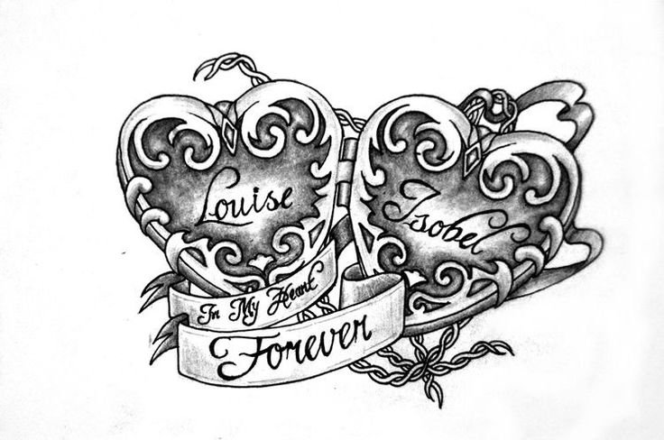 Татуировка сердце эскиз