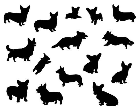 Силуэт корги пемброк
