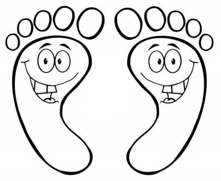 Контур стопы человека