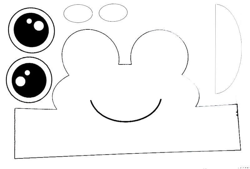 Голова лягушки из бумаги