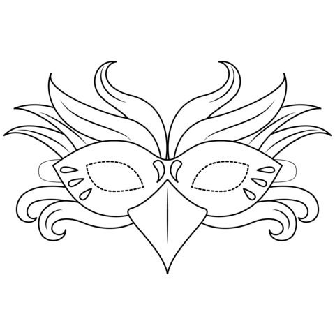 Карнавальные маски раскраски для детей
