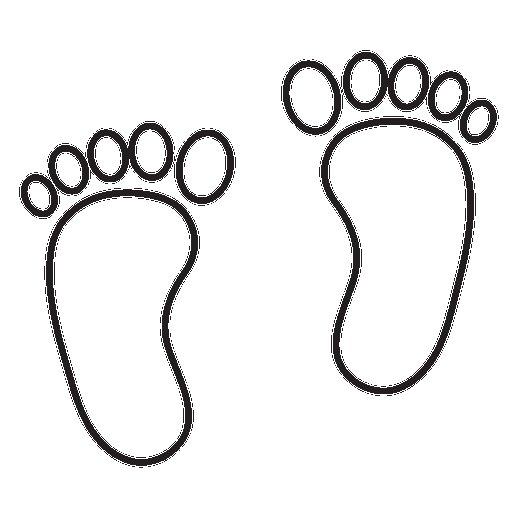 Детские стопы трафарет
