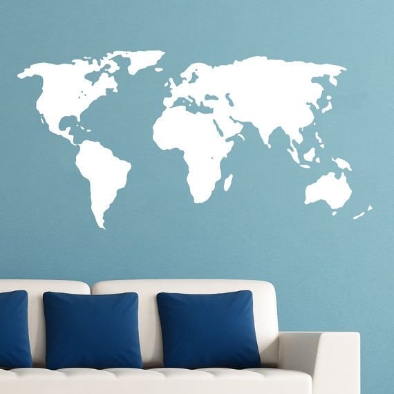 Трафарет география на стену