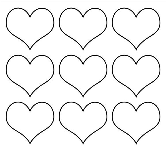 Сердечко шаблон