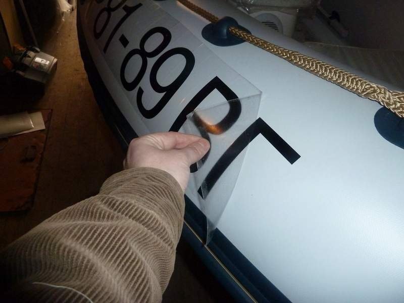 Клеящиеся номера на лодку ПВХ