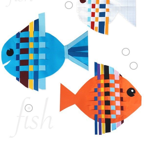 Рыбка из бумажных полосок