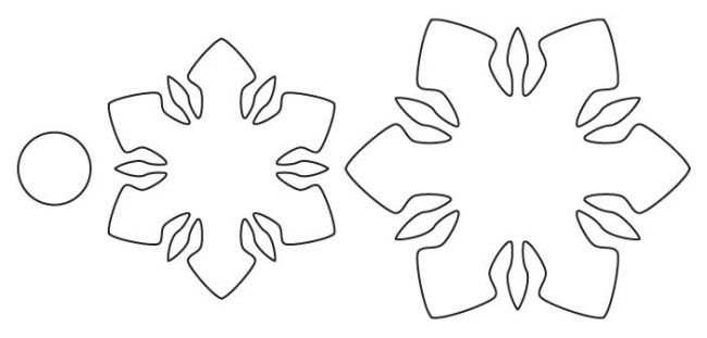 Снежинка из фетра выкройка