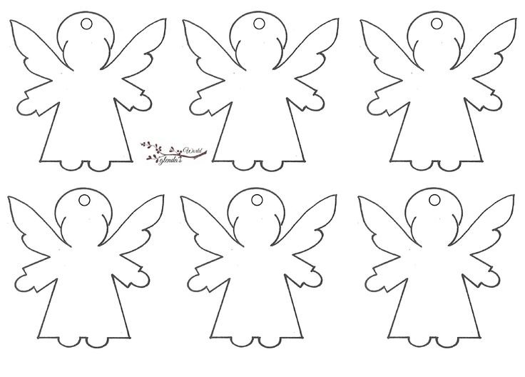 Ангелочки Рождественские для вырезания