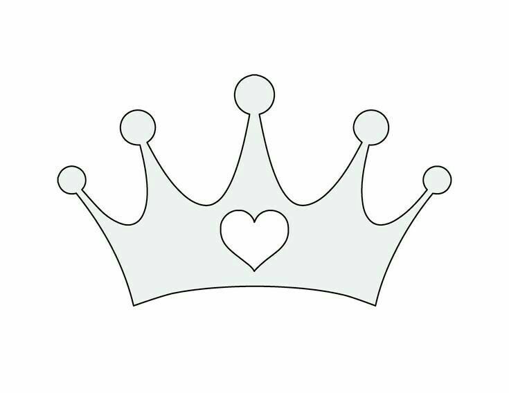 Корона принцессы трафарет