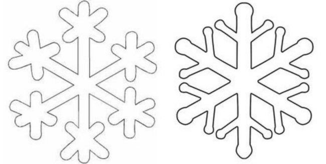 Трафарет снежинки для фетра