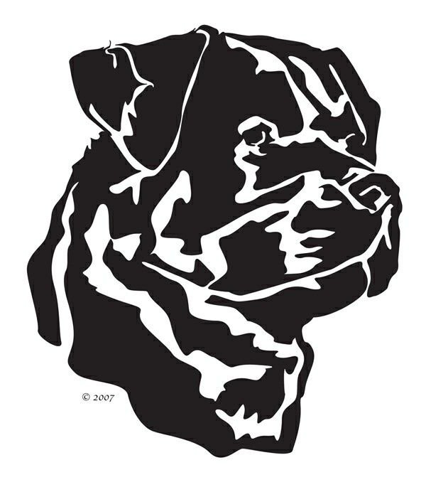 Трафарет ротвейлера