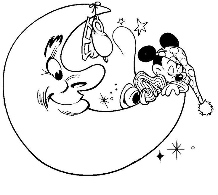 Раскраска Микки Мауса