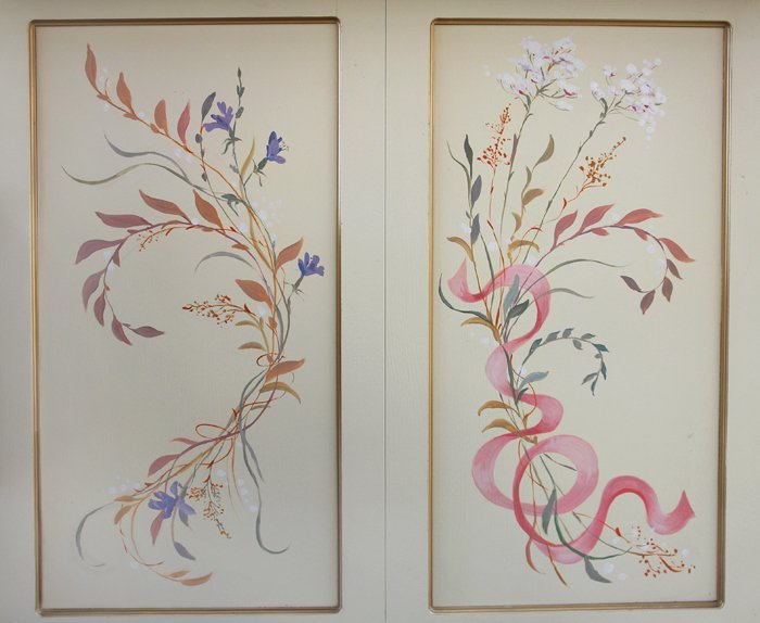 Цветочный орнамент в мебели