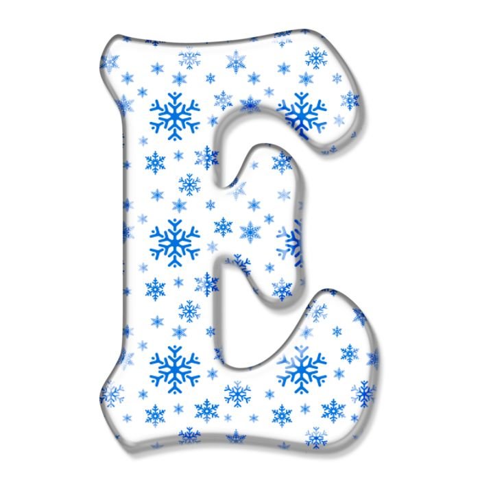 Новогодние русские буквы