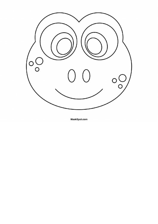 Раскраска маска лягушка для детей