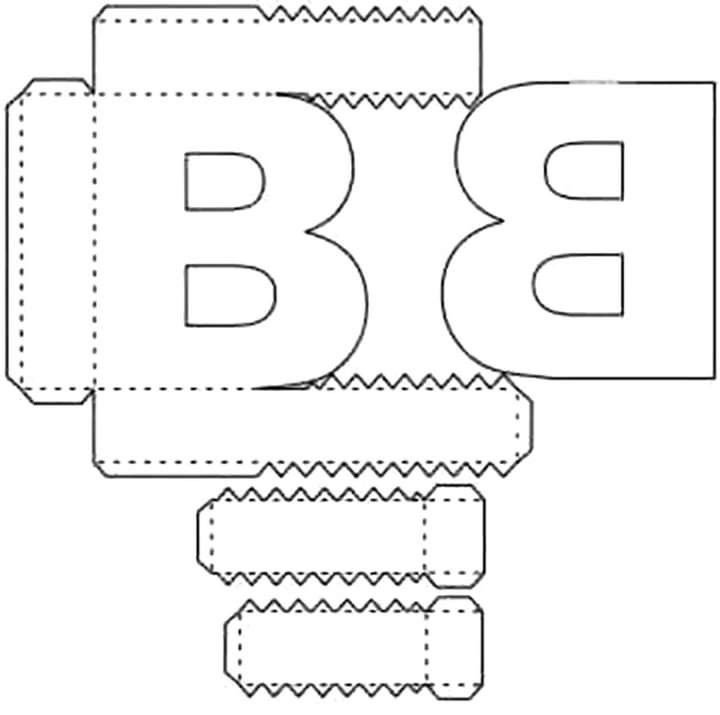 Объемные буквы схема