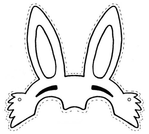 Маска зайца для детей