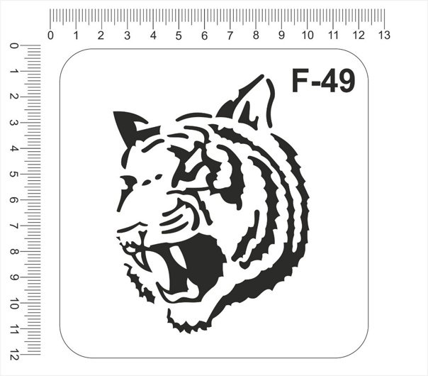 Тигр трафарет для выжигания по дереву