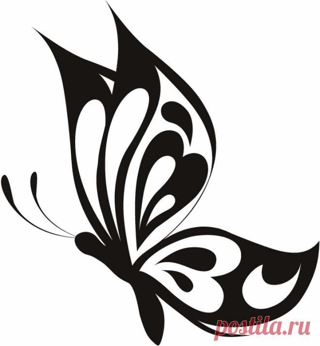 Трафарет бабочки на стену