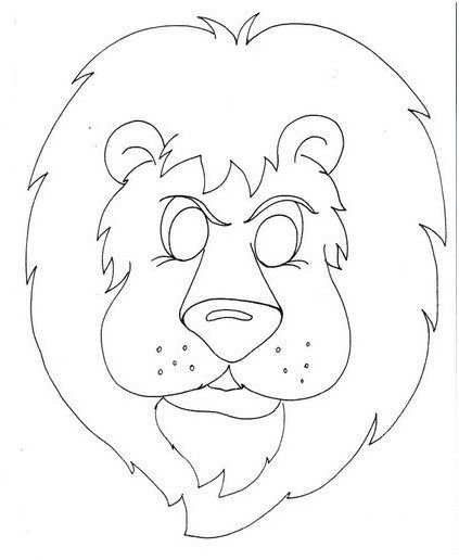 Маска Льва раскраска