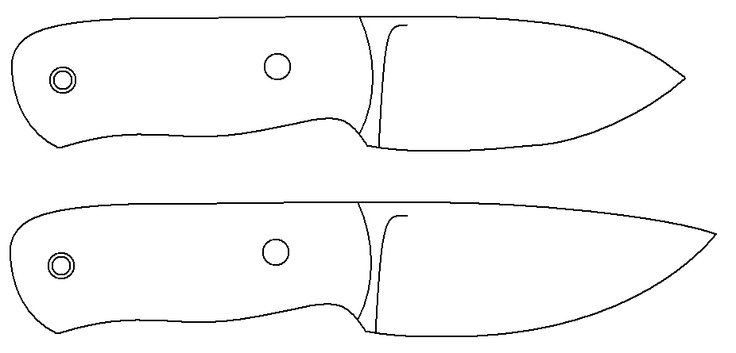 Нож шкуросъемный Скиннер чертеж