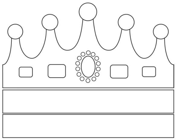 Корона шаблон для вырезания