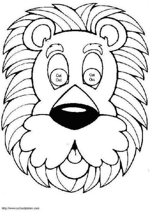 Маска раскраска для детей