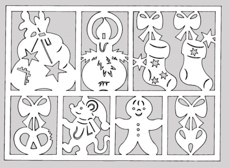 Украшение окон на новый год схемы