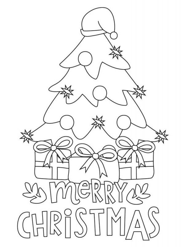 Новогодние раскраски Merry Christmas