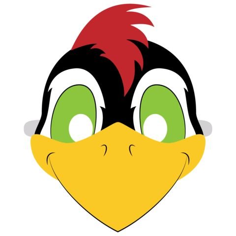 Маска дятла на голову