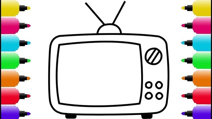 Трафарет телевизора для детей