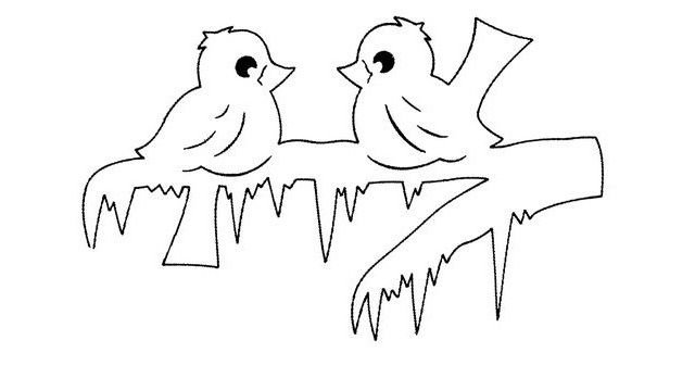 Трафареты птичек для вырезания из бумаги