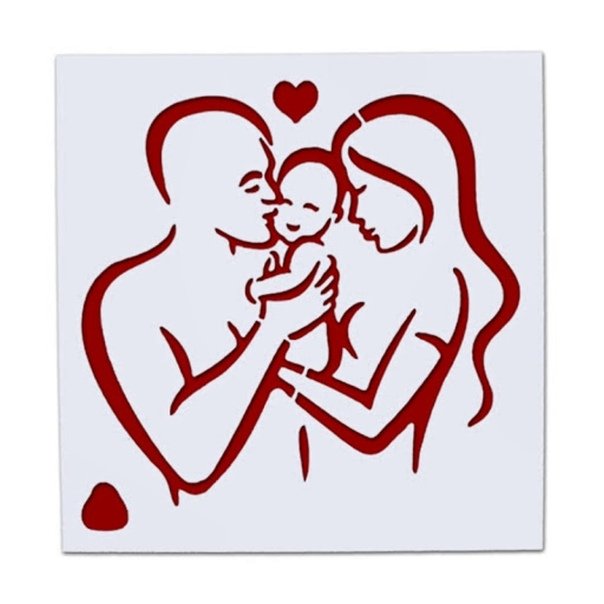 Силуэт мама папа и ребенок