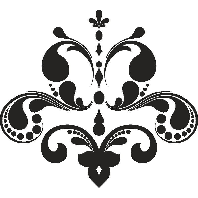 Симметричный цветочный орнамент