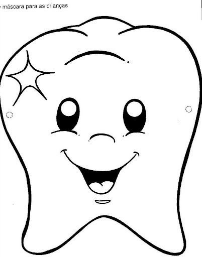 Зуб разукрашка