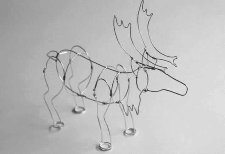 Каркас оленя из проволоки