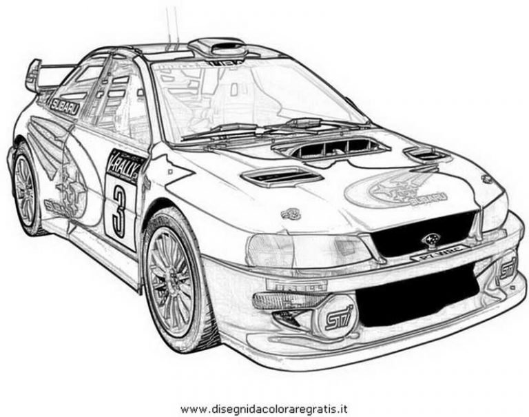 Раскраска Субару WRX