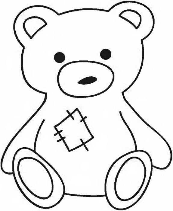 Трафарет мишки для вышивания