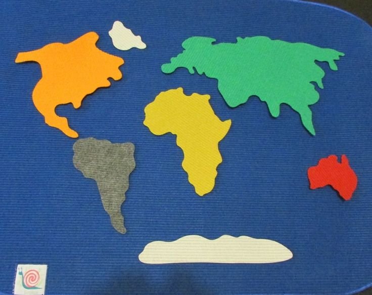Континенты земли для детей