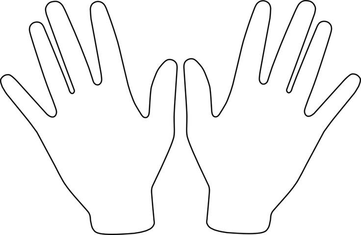 Рука раскраска