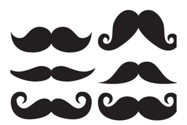 Усики трафарет