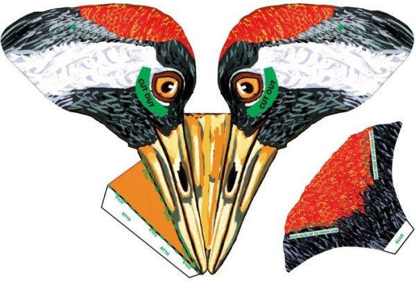 Аист трафарет для маски