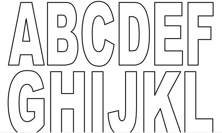 Трафаретные буквы английские