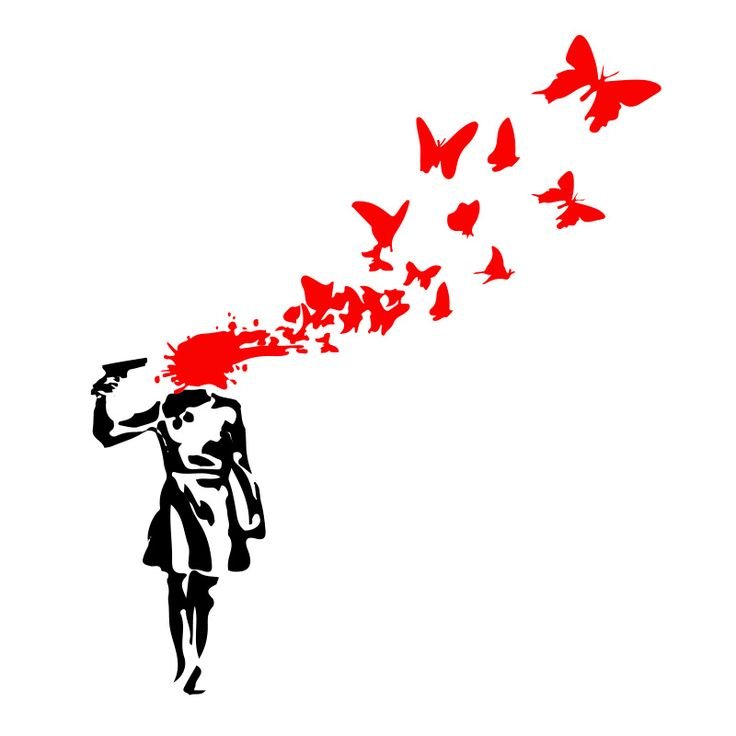 Метатель цветов Бэнкси вектор