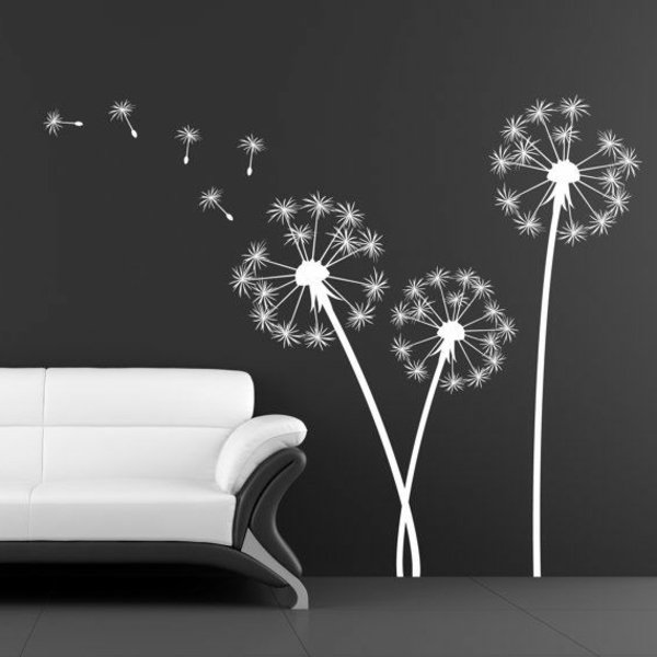 Трафарет одуванчика на стену
